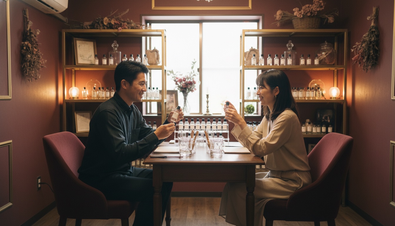 ann fragrance 浅草アトリエで香りを組み立てるイメージ