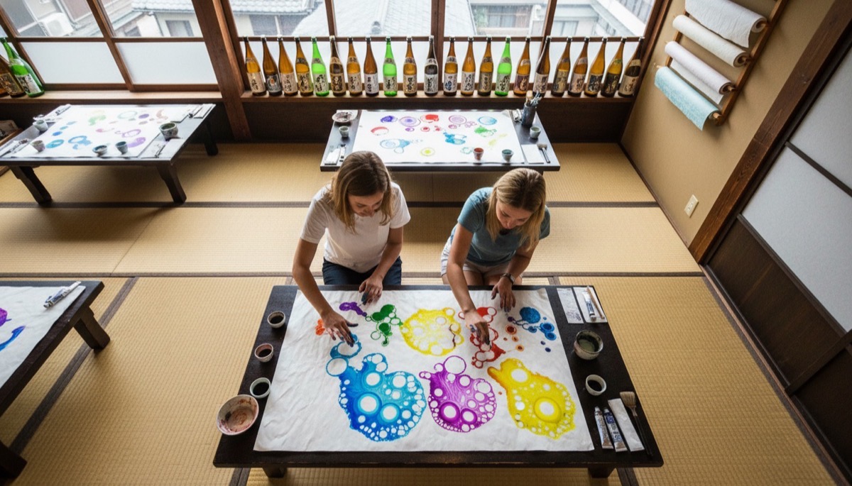 ART CAFE T8 ASAKUSA たらし込みアート体験