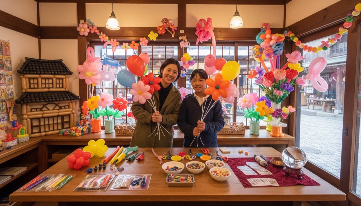 as-is 川越 バルーンデコレーション体験の明るい店内