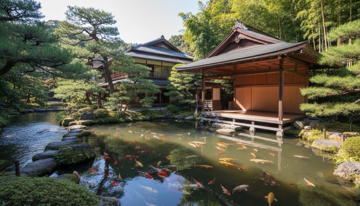 あさば 修善寺 能舞台と日本庭園