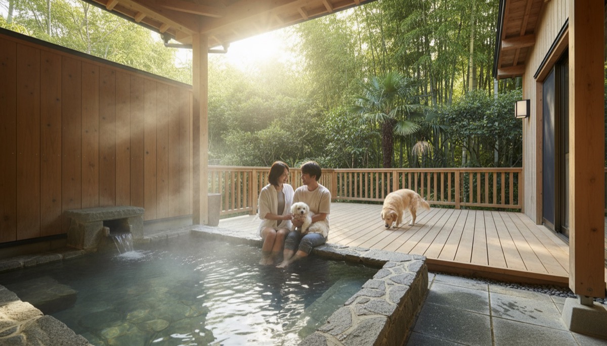 バロン 南伊豆の愛犬と泊まれる温泉旅館の客室と愛犬