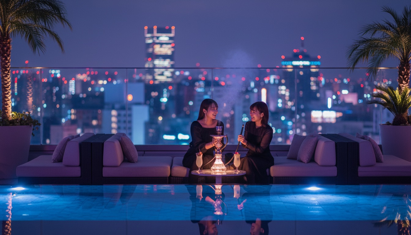 Cafe & Bar Water Terrace 歌舞伎町タワー5階プールサイドのリゾート空間
