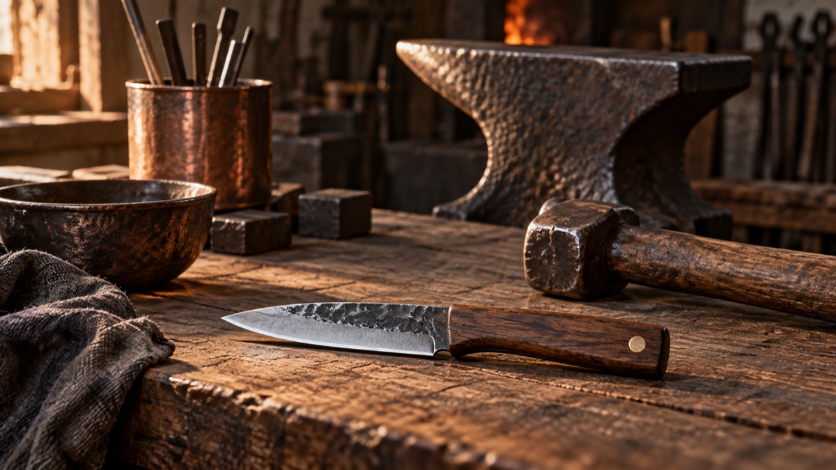 Illustrative image for knife making; not the actual venue or included item