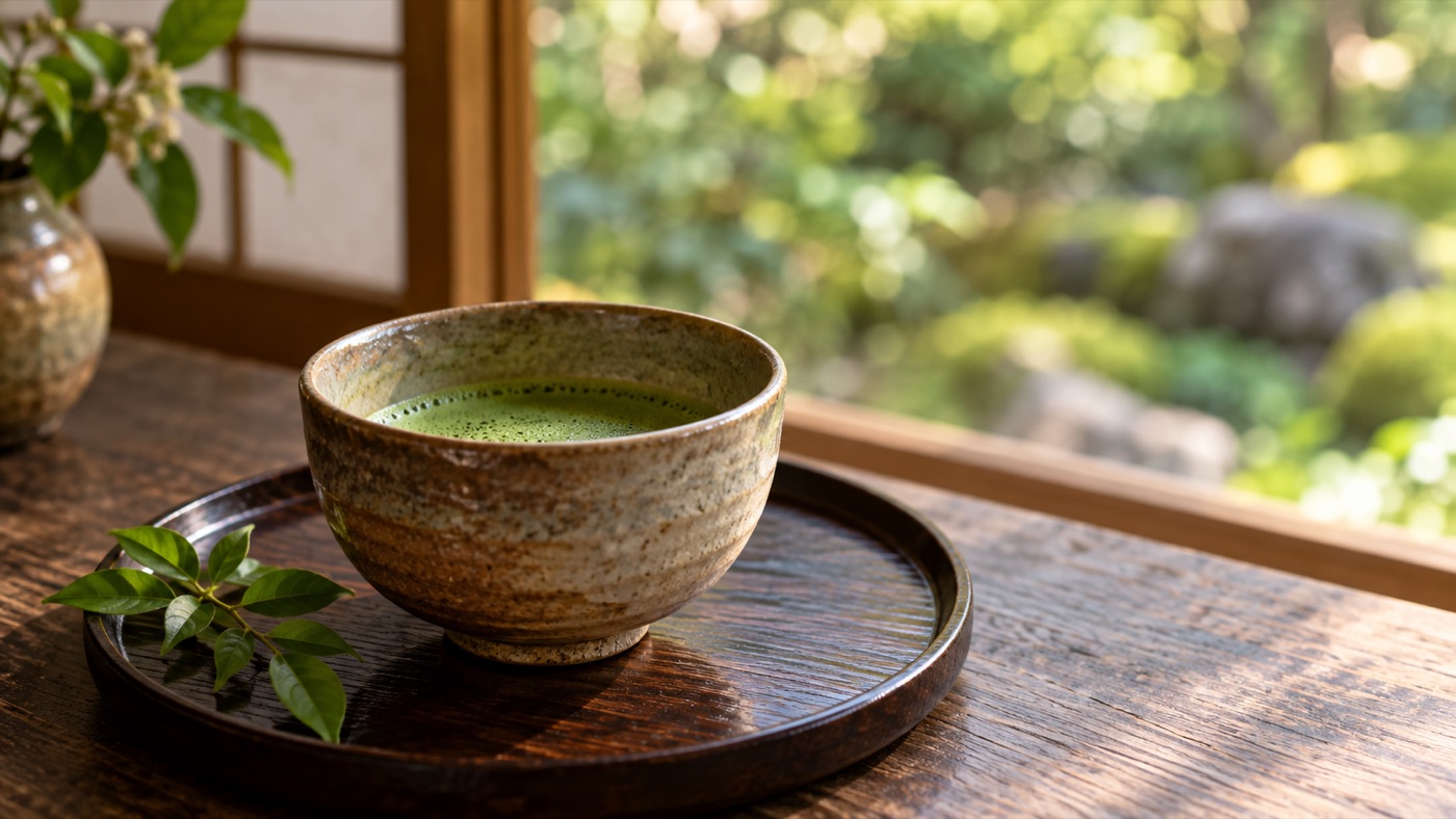Illustrative image for garden and tea ceremony; not the actual venue or included item