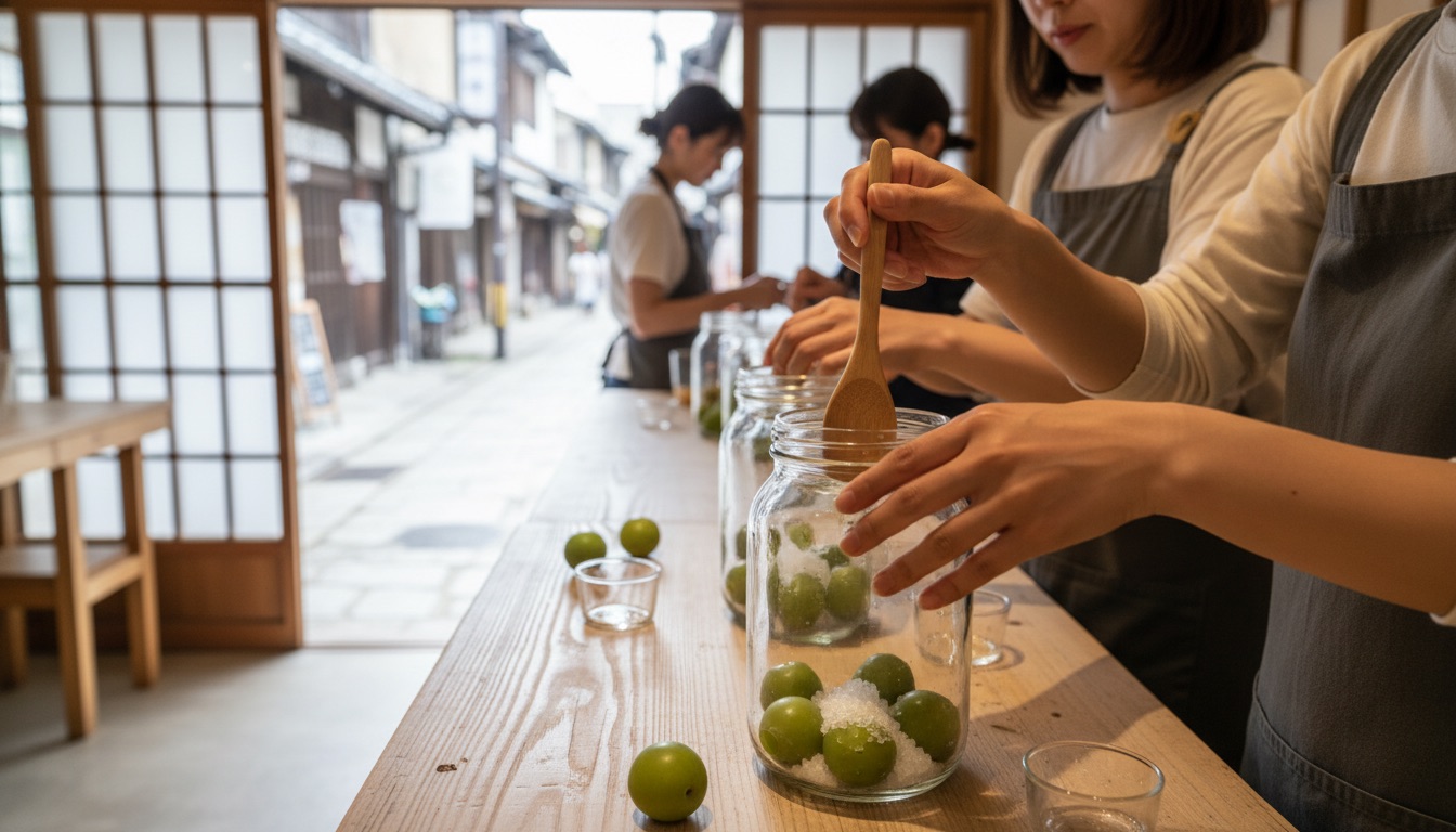 梅体験専門店 蝶矢 鎌倉店 体験の様子