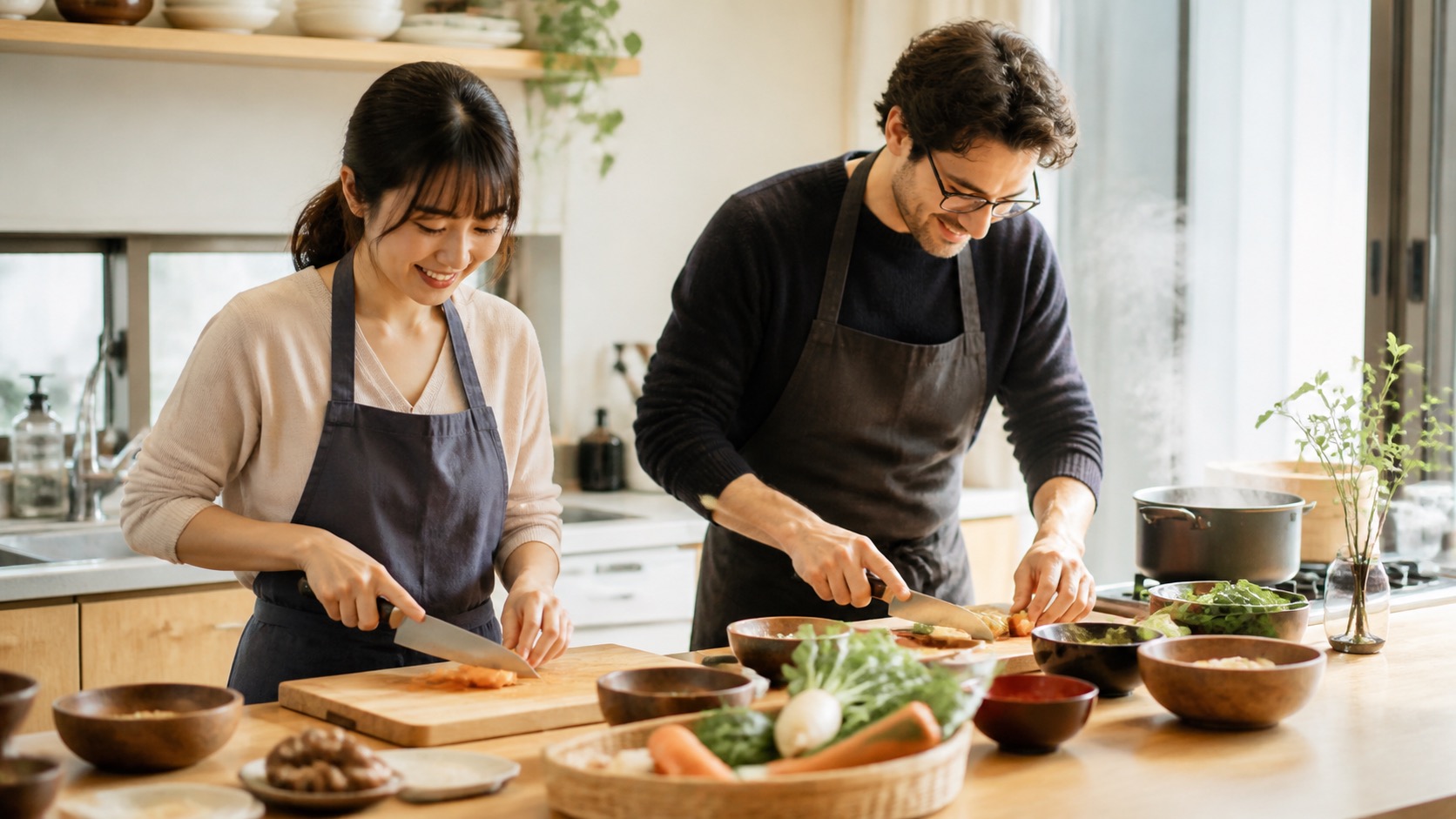 Cooking Sun Tokyo で和食を作る体験イメージ