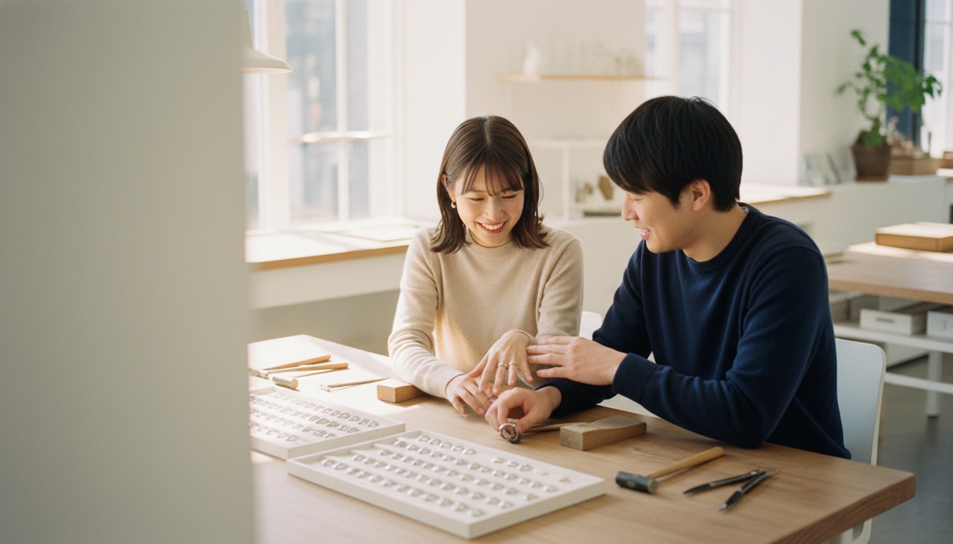 glänta 表参道店 手作り指輪・ペアリング体験