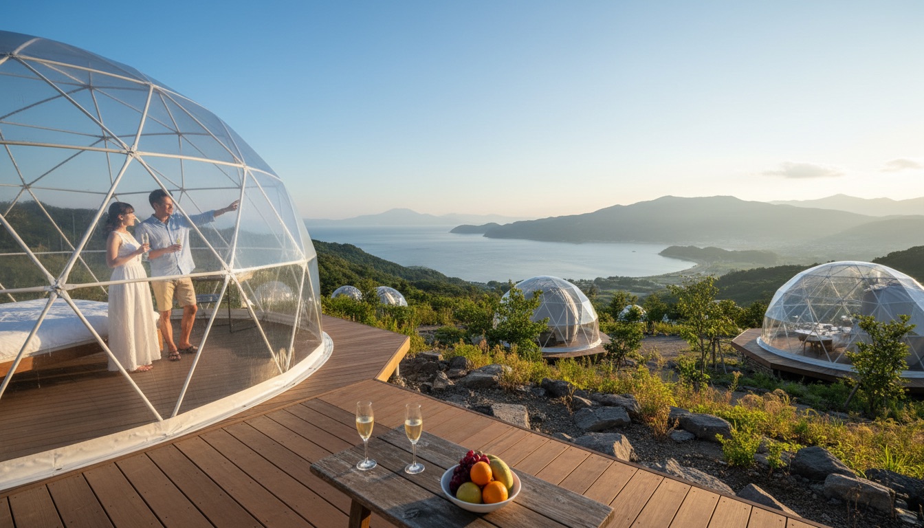 GRAND VERDE RESORT 別府湾を望む透明ドームテント