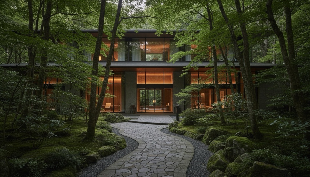 THE HIRAMATSU HOTELS & RESORTS 仙石原 外観と森