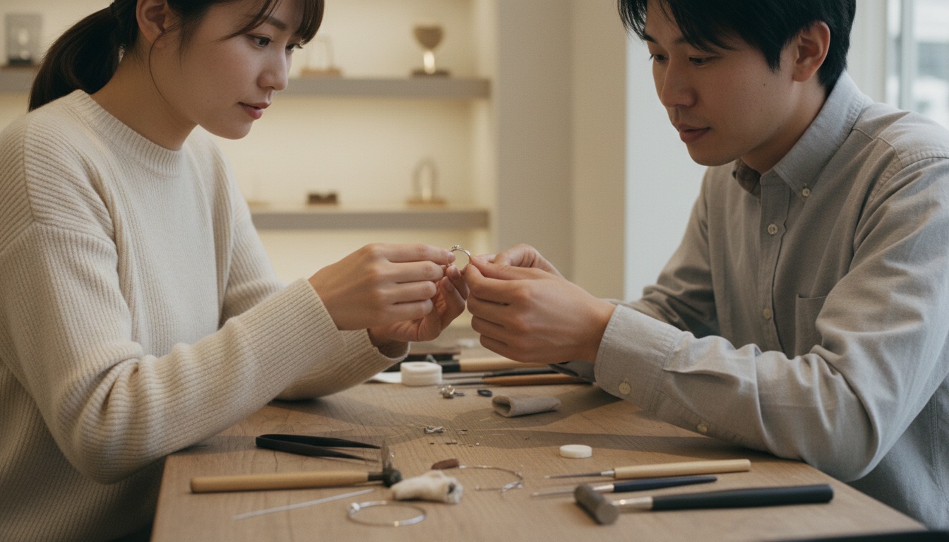 ileava jewelry & co. 表参道 体験の様子