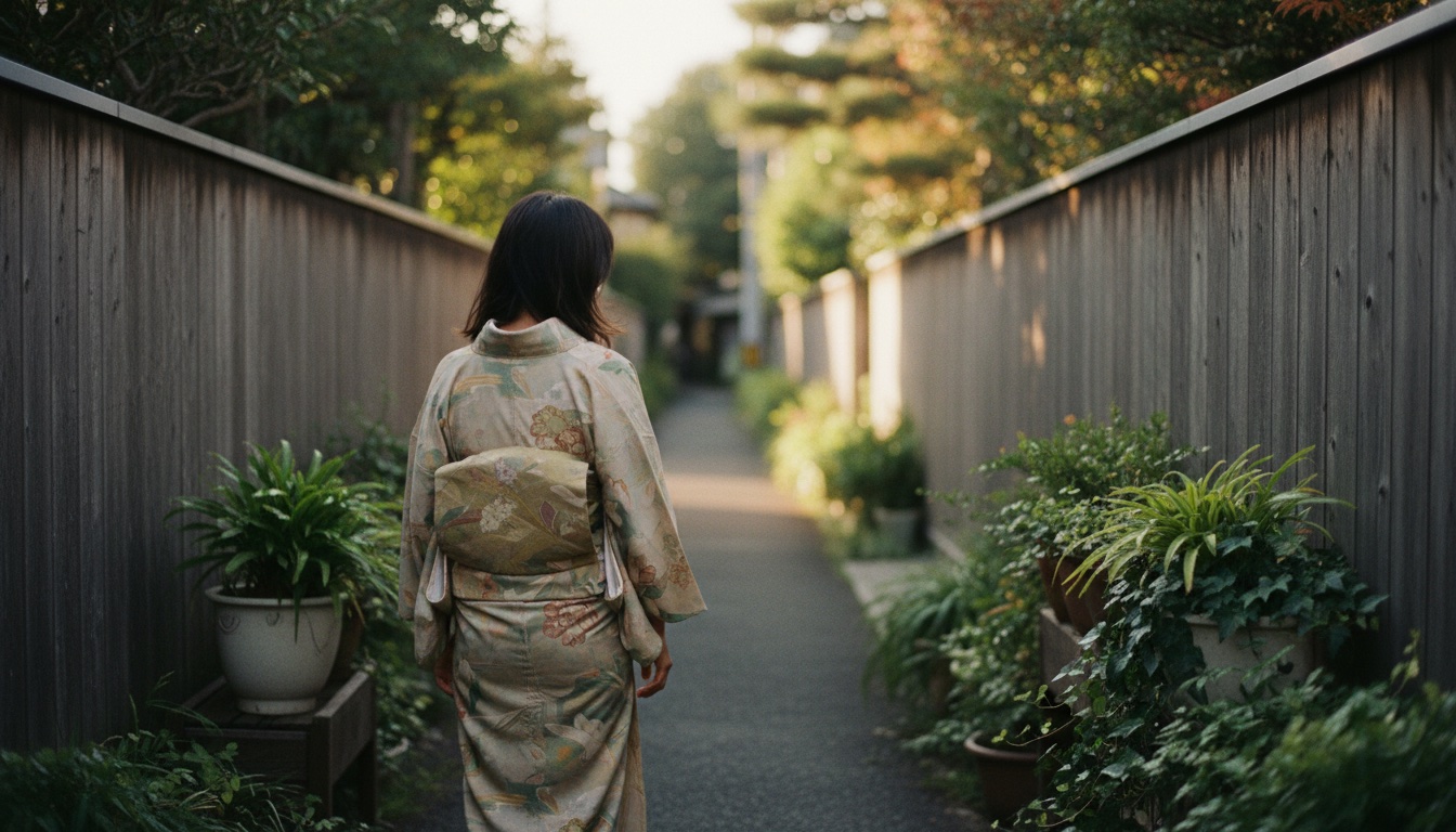 Kimono fitting at Waraku Kamakura