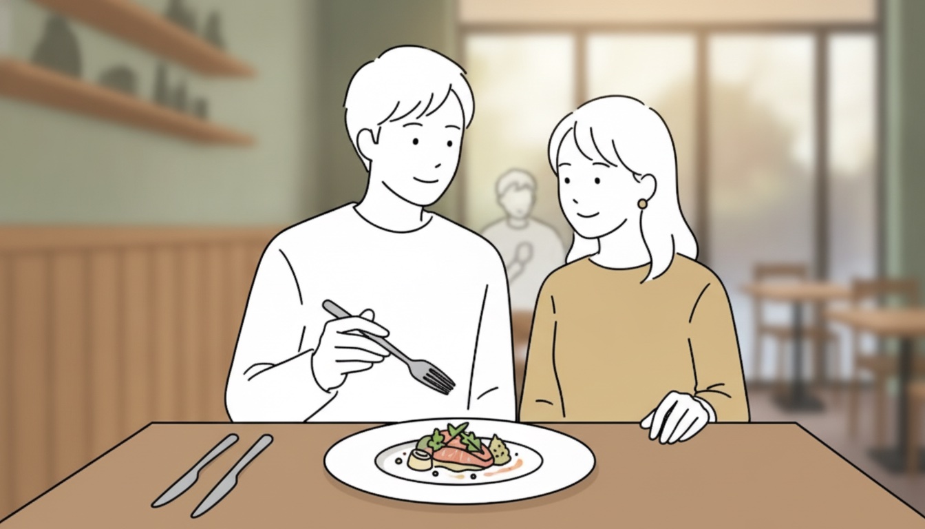 La vie ラヴィで静かにフレンチを楽しむイメージ