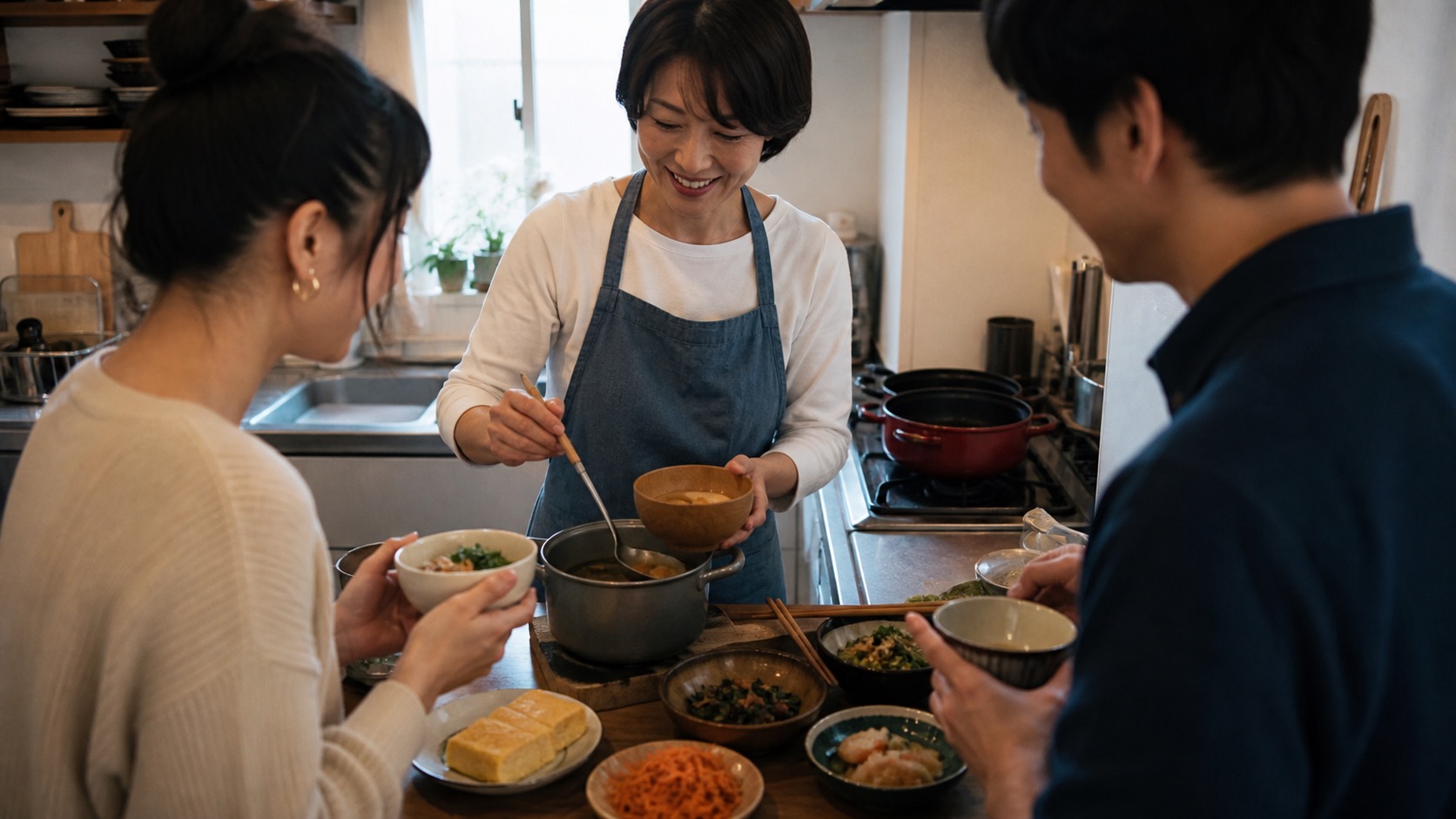 Mayuko's Little Kitchen で家庭料理を作る体験イメージ