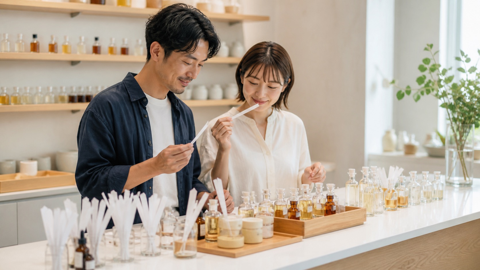 MY ONLY FRAGRANCE HAKATAで香りを選ぶ体験イメージ