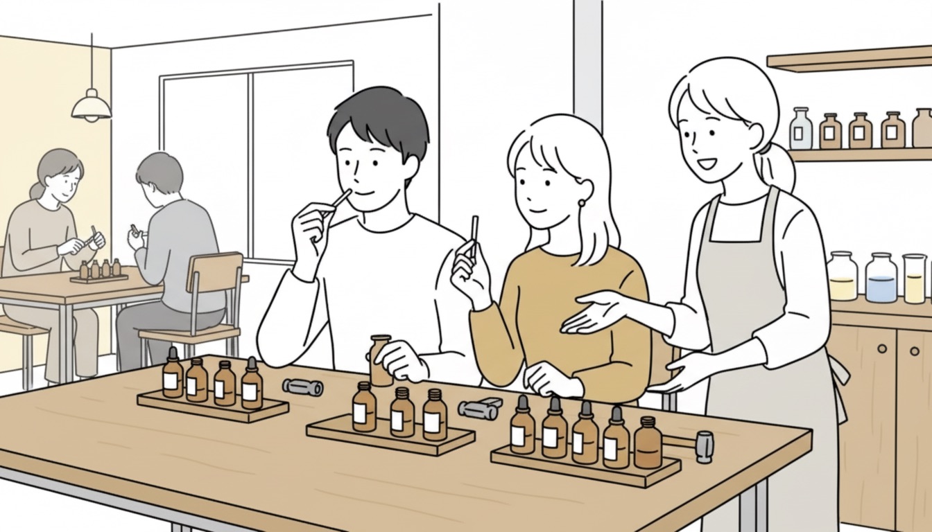 温かみのある空間でのレクチャー