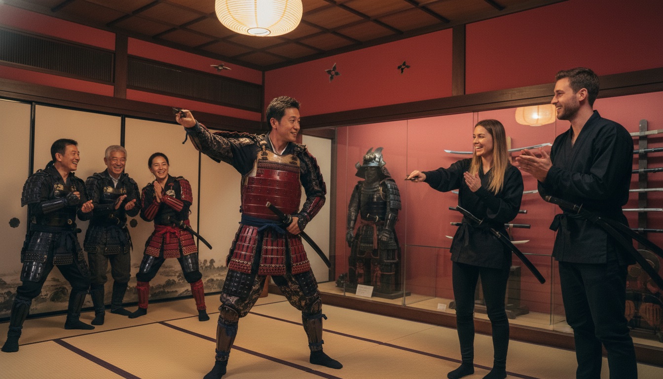 Samurai Ninja Museum Asakusa Tokyoの英語ガイド付き侍・忍者体験のイメージ