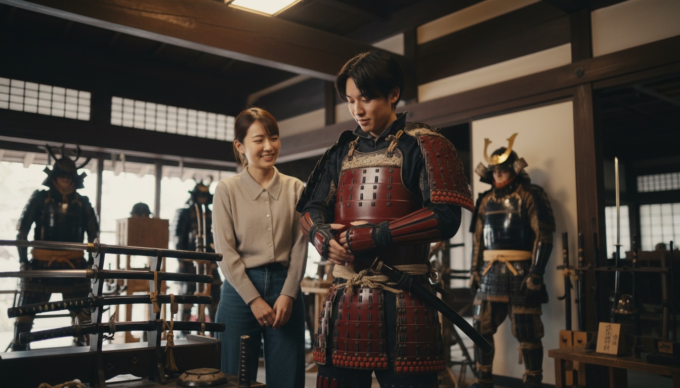 SAMURAI NINJA MUSEUM Kyotoで甲冑体験を楽しむイメージ