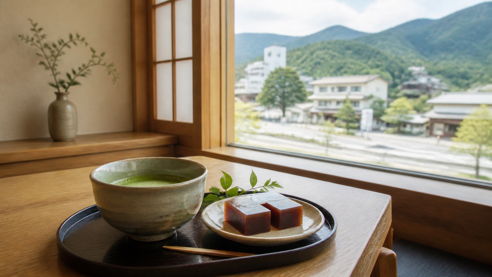 三天甘太郎 抹茶と甘味の休憩イメージ