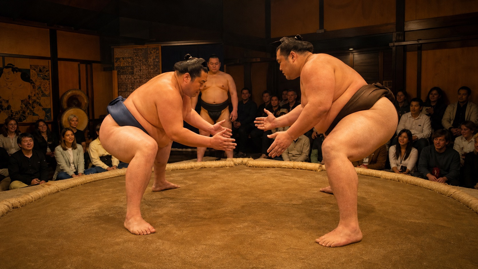 Sumo Studio Osakaで相撲ショーを楽しむイメージ