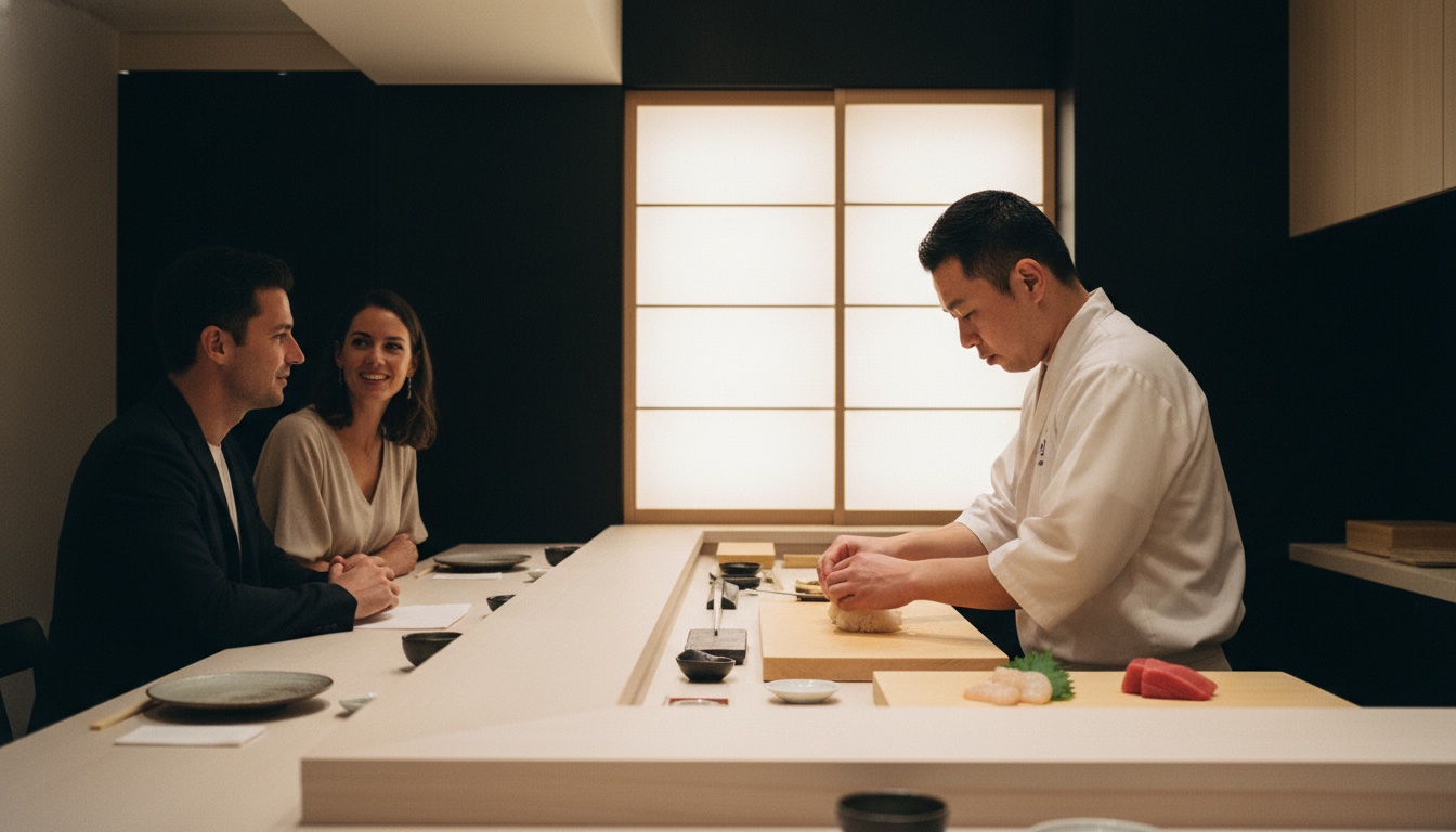 SUSHI GARYU 新宿歌舞伎町店で過ごす夜の寿司コースのイメージ