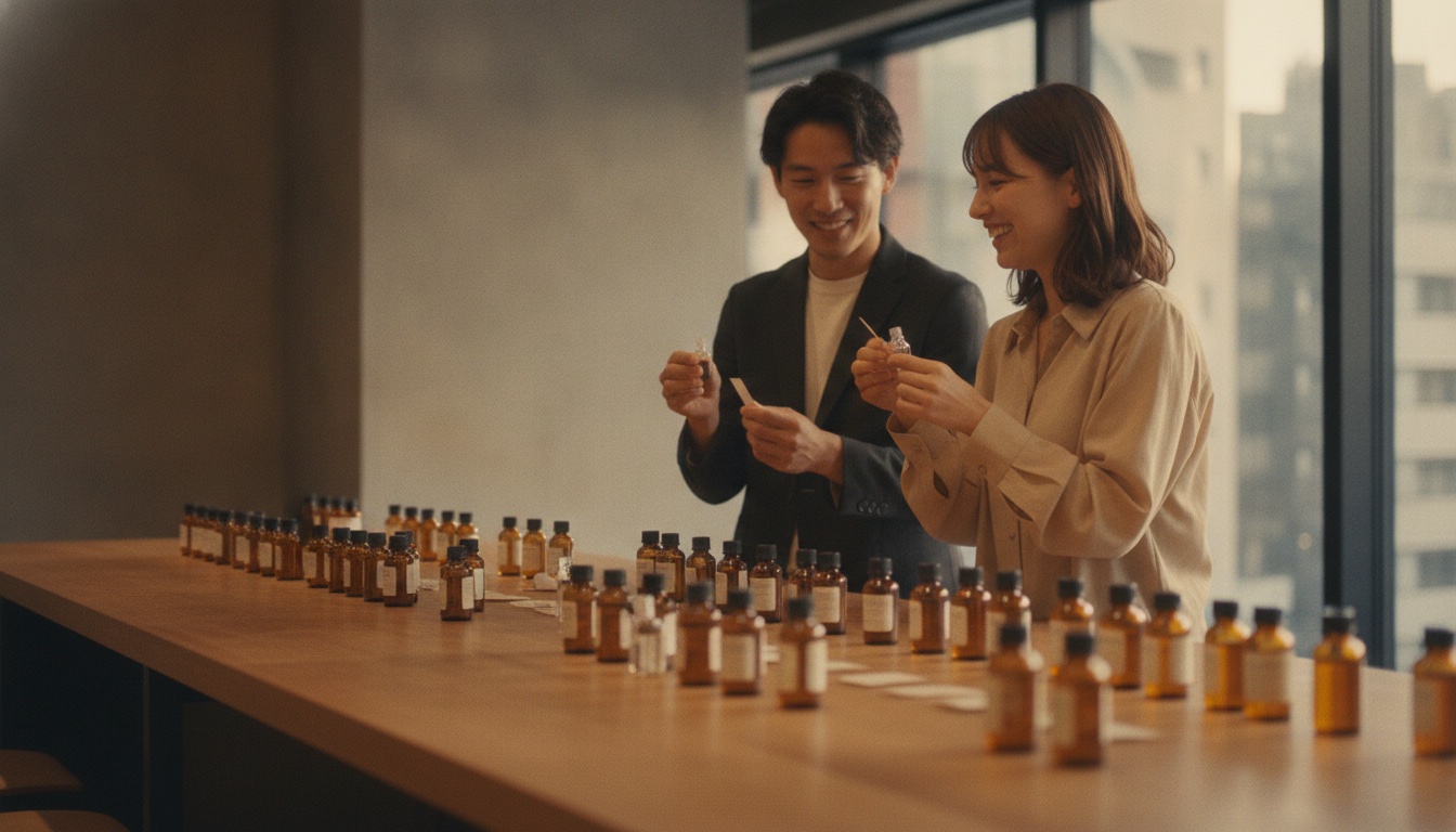 THE FLAVOR DESIGN STORE TOKYOで香りを作るイメージ
