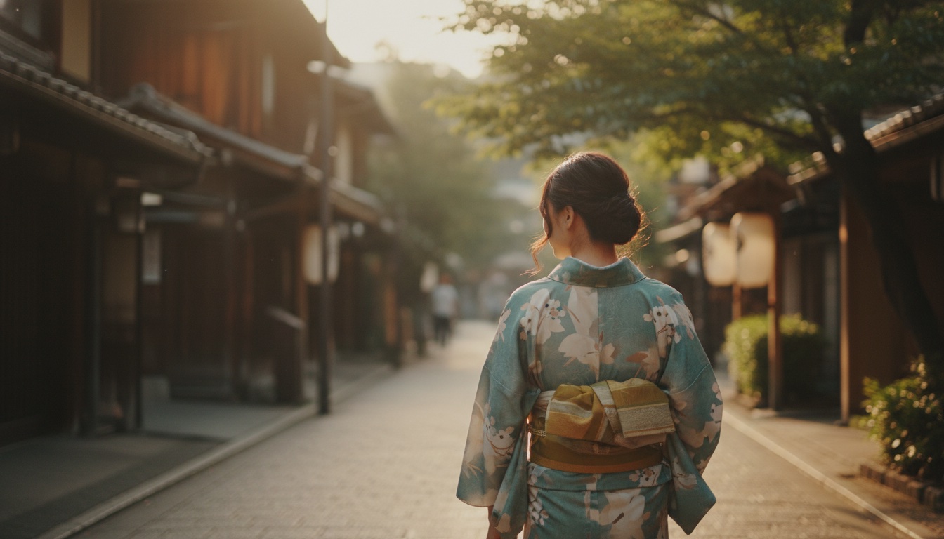 A kimono rental arrangement for an Asakusa walking day