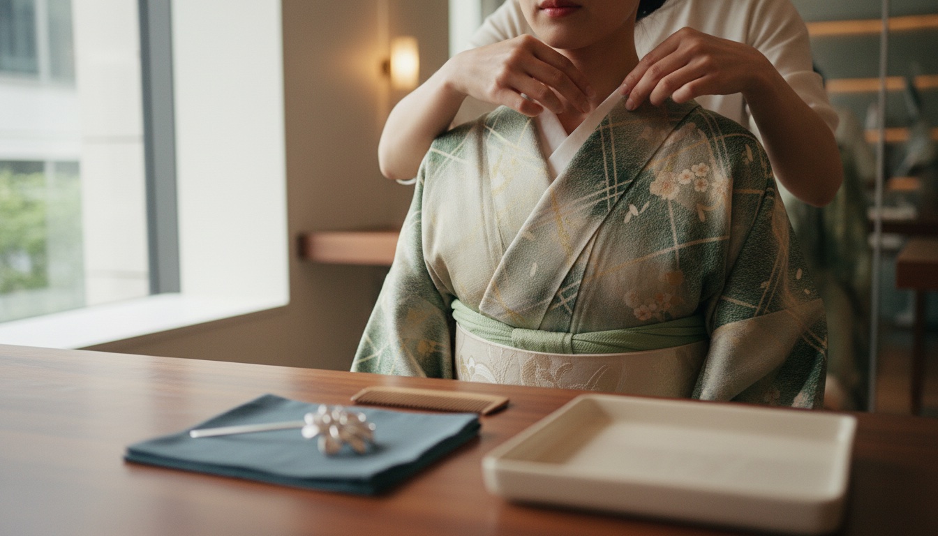 Kimono styling at IROTO Shinjuku