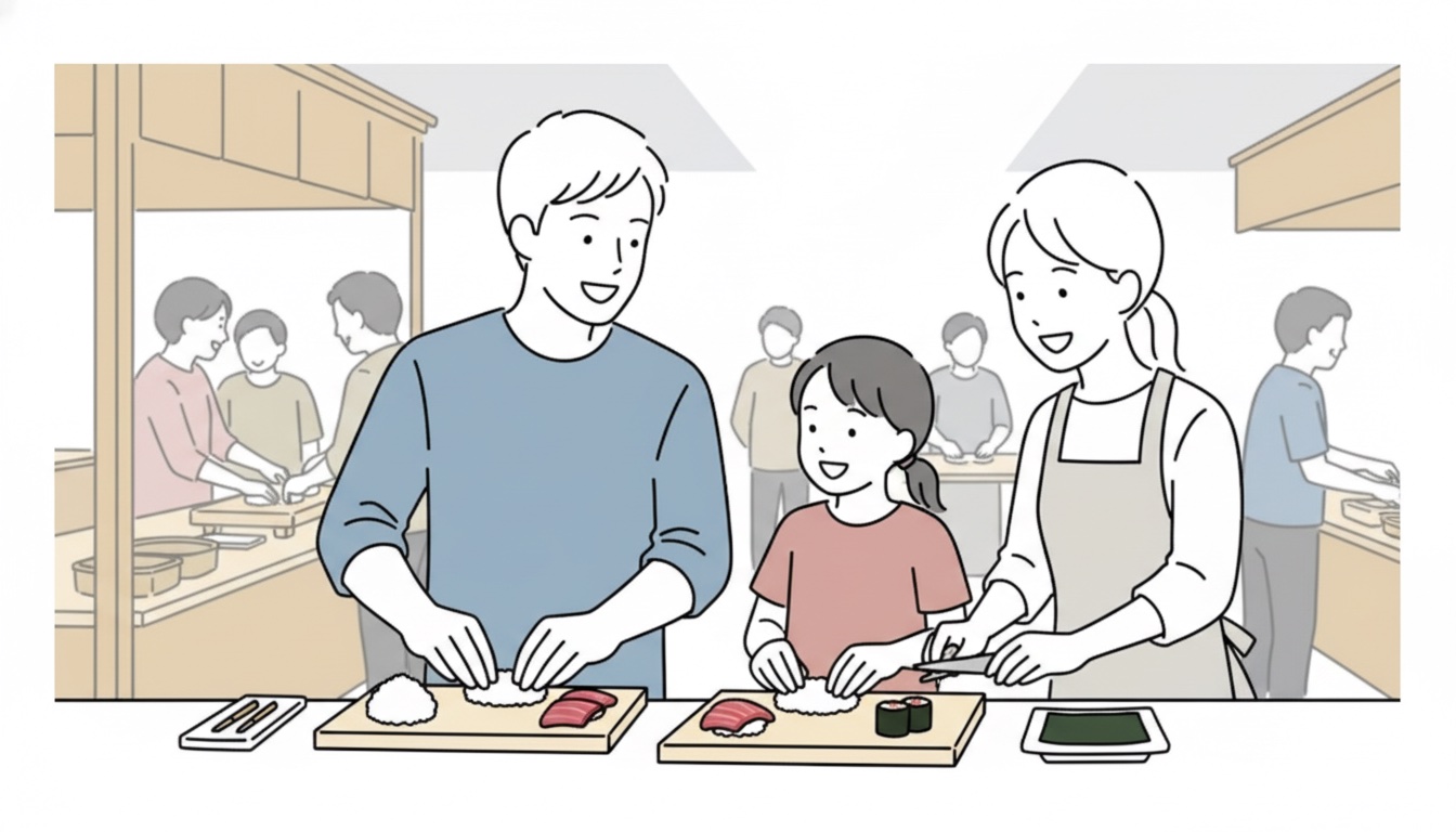 Tokyo Sushi Making Class in Tsukiji 寿司握り体験
