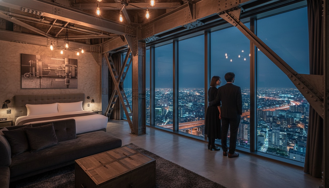 THE TOWER HOTEL NAGOYA 名古屋テレビ塔内のインダストリアルなホテル客室