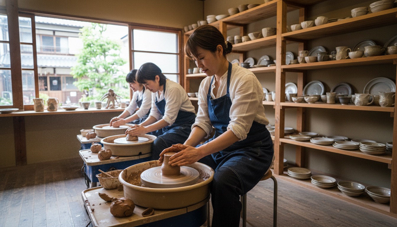 T-ROOMS 西荻陶芸教室 体験の様子