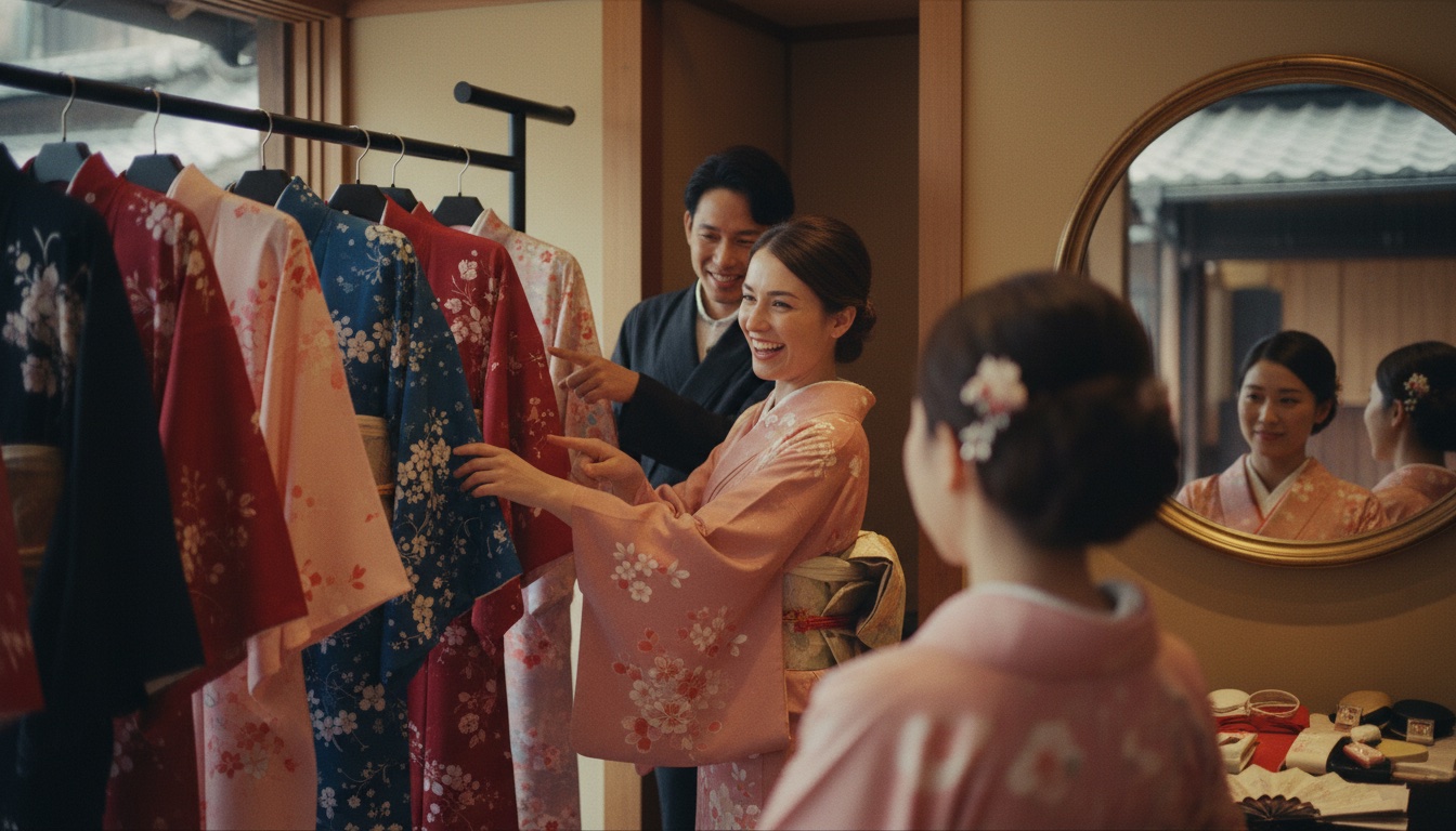 京都着物レンタル ぱとぅ京都での着物体験のイメージ