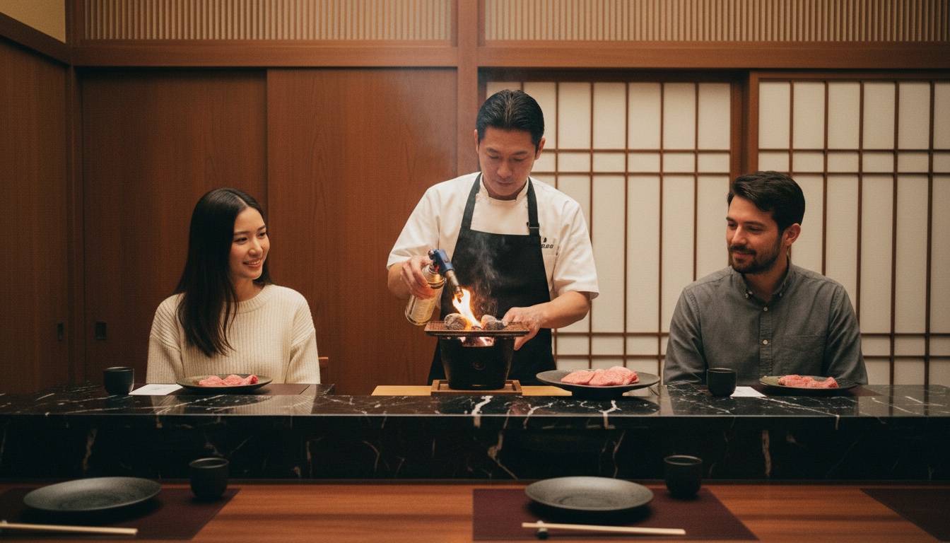 和牛焼肉 京都 牛圓のあぶり寄席体験のイメージ