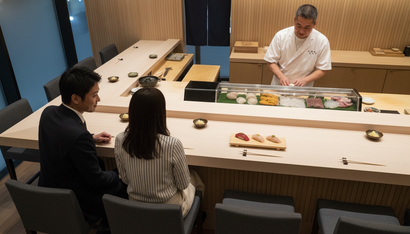 喜常寿司で静かに寿司を楽しむ時間のイメージ
