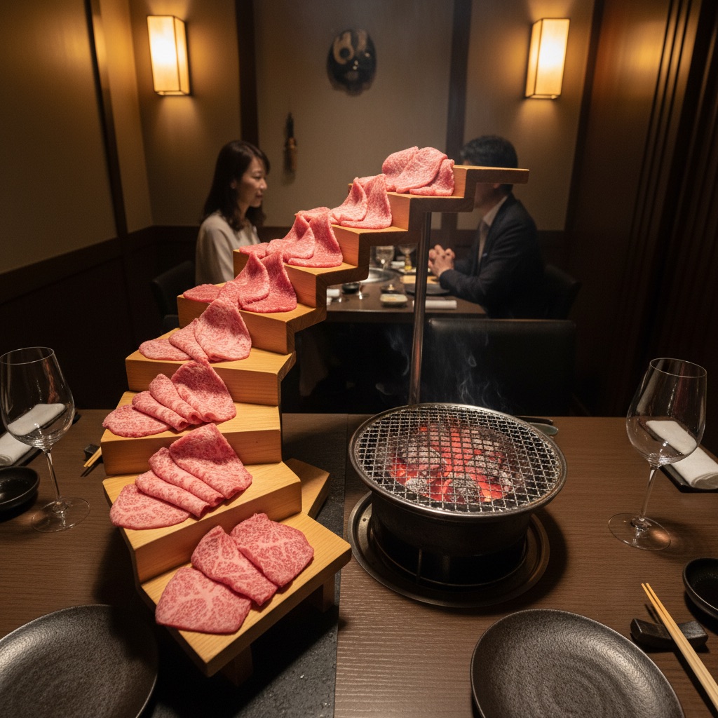 雌牛専門店板前焼肉一牛北新地店 雌和牛の美しい霜降りと板前焼肉
